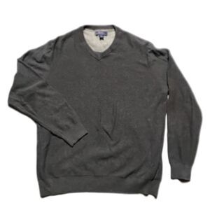 Extra Large XL Wilkens Bros Heritage Collection Gray V-neck Sweater 100% cotton